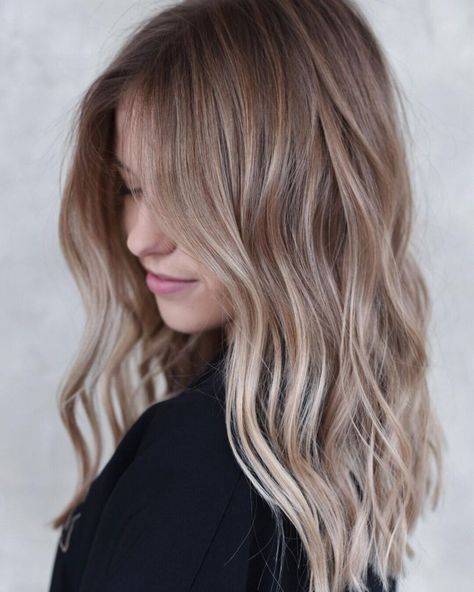 Light Brown Hair With Highlights Balayage, Mousy Brown Hair With Highlights, Ash Light Brown Hair, Ash Light Brown, Mousy Brown Hair, Blonde Light Brown Hair, Light Brown Hair With Highlights, Cold Blonde, Brown Hair With Lowlights