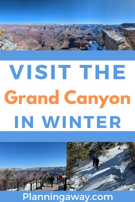 Are you thinking about going to the Grand Canyon in Winter? The Grand Canyon in the winter is an amazing time to visit.
 
We will give tips for visiting the Grand Canyon in winter. This will include the Grand Canyon winter weather expectations, the best Grand Canyon hikes in winter, and Grand Canyon winter itinerary to help you plan out your visit. 
 
If you are visiting the Grand Canyon in winter there is a possibility of a Grand Canyon snow alert. 
 
Let’s plan a Grand Canyon in winter trip! Grand Canyon In Winter, Grand Canyon In February, Grand Canyon December, Arizona Travel Winter, Grand Canyon In December, Grand Canyon Picture Ideas Winter, Winter Grand Canyon Outfit, Arizona Packing List Winter, Grand Canyon Winter Outfit