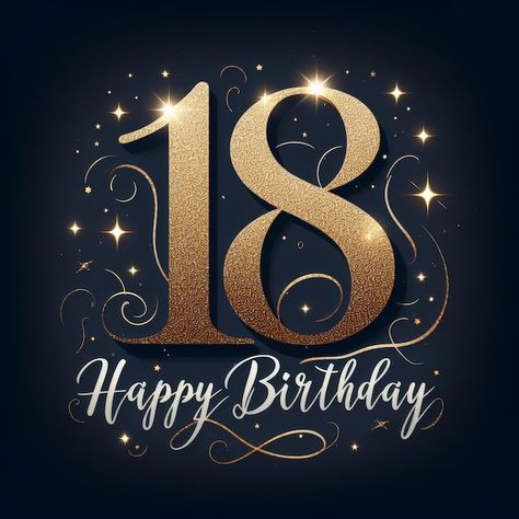 Download this Premium Photo about Sparkling 18th Birthday Gold Celebration Theme, and discover more than 60 Million Professional Stock Photos on Freepik Happy Birthday 18th, Birthday Gold, Golden Birthday, Video Background, School Holidays, Birthday Images, 18th Birthday, Golden Color, Premium Photo