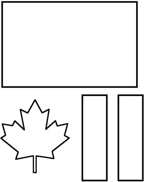 Canada Day Flag Craft Canada Day Flag, Maple Leaf Template, Canada For Kids, Black And White Template, Canada Party, Canada Day Crafts, Canada Day Party, All About Canada, White Template