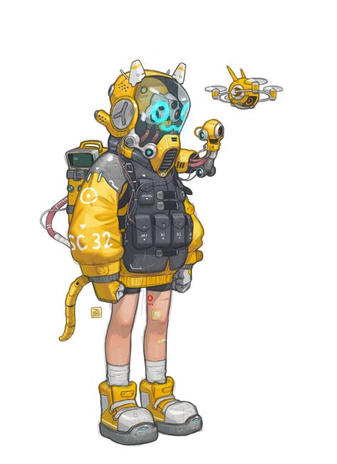 Home / Twitter Futuristic Space Suit, Futuristic Character Design, Futuristic Art, Space Cat, Robot Concept Art, 영감을 주는 캐릭터, Character Design References, Illustration Character Design, Cat Girl