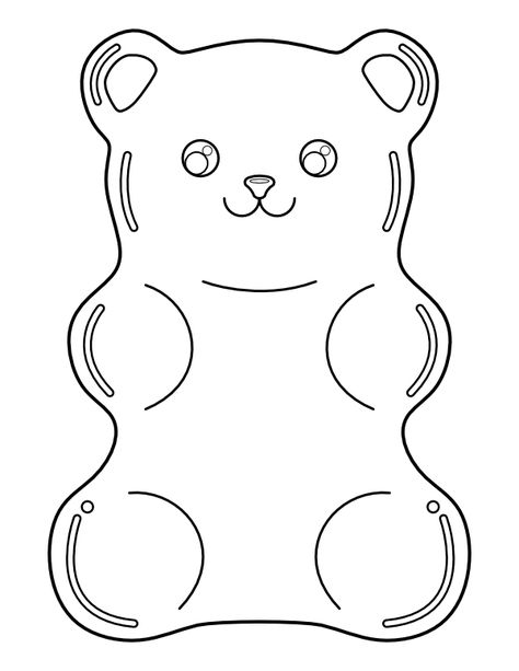 Bear Coloring Page, Bear Coloring Pages, Gummy Bear, Gummy Bears, Free Printable, Bears, Coloring Pages, Teddy Bear, Colouring Pages