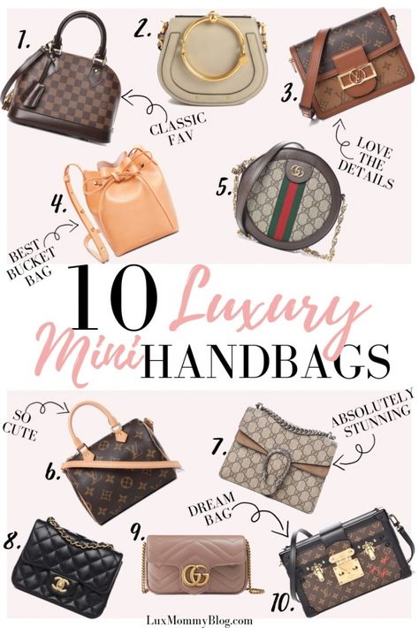 Best Luxury Mini Bags, Favorite Designer Bags, High End Purses Handbags, Small Purses For Women, Small Designer Handbags, Small Luxury Bags, Mini Luxury Bags, Designer Mini Bags, Timeless Designer Bags