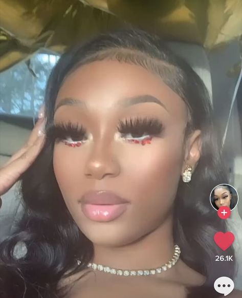 Makeup Looks To Go With White Dress, Prom Dramatic Makeup, Make Up Prom Ideas, Prom Make Up Looks Black Women, Full Glam Makeup Looks Black Women Prom, Makeup Ideas For 18th Birthday, Silver Makeup Looks For Black Women Prom, Makeup Looks With Diamonds Black Women, Prom Make Up For Black Women