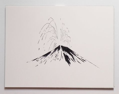 Volcano Small Volcano Tattoo, Volcano Tattoo Design, Volcano Tattoos, Volcano Tattoo Minimalist, Volcano Sketch, Lava Tattoo, Volcano Logo, Volcano Tattoo, Iceland Tattoo