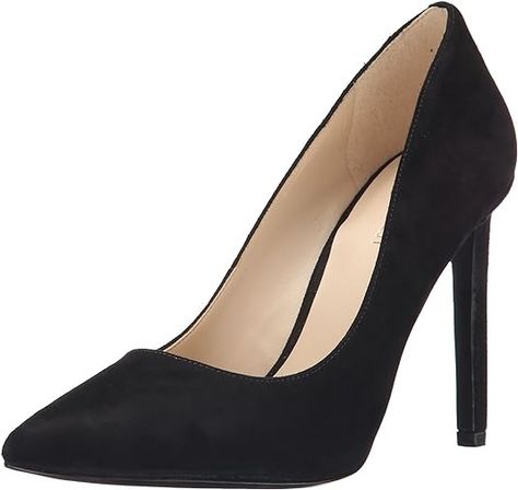 Amazon.com | Nine West Women's Tatiana Pump, Black Suede, 12 | Pumps Pump Dress, Black Pumps, Nine West, Black Suede, Black Leather, Pumps, For Free, Women Shoes, Free Shipping