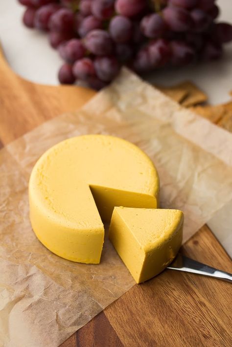 Vegan Cheddar Cheese is easy to make and perfect for sandwiches, crackers or a fruit and cheese platter! #vegan #plantbased Vegan Cheddar Cheese, Vegan Soul Food, Vegan Queso, Nut Cheese, Vegan Cheese Recipes, Cold Sandwiches, Vegan Cheddar, Vegan Parmesan Cheese, Snack Platter