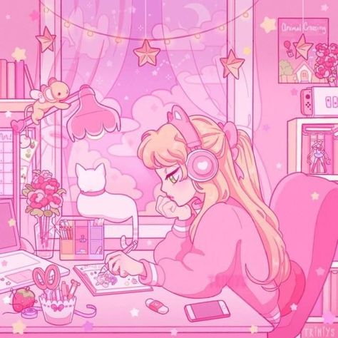 Buniebon Free Online Learning, Desain Buklet, Charmmy Kitty, Soft Pink Theme, Sailor Moon Aesthetic, Sailor Moon Wallpaper, Pink Theme, Wow Art, Free Online Courses