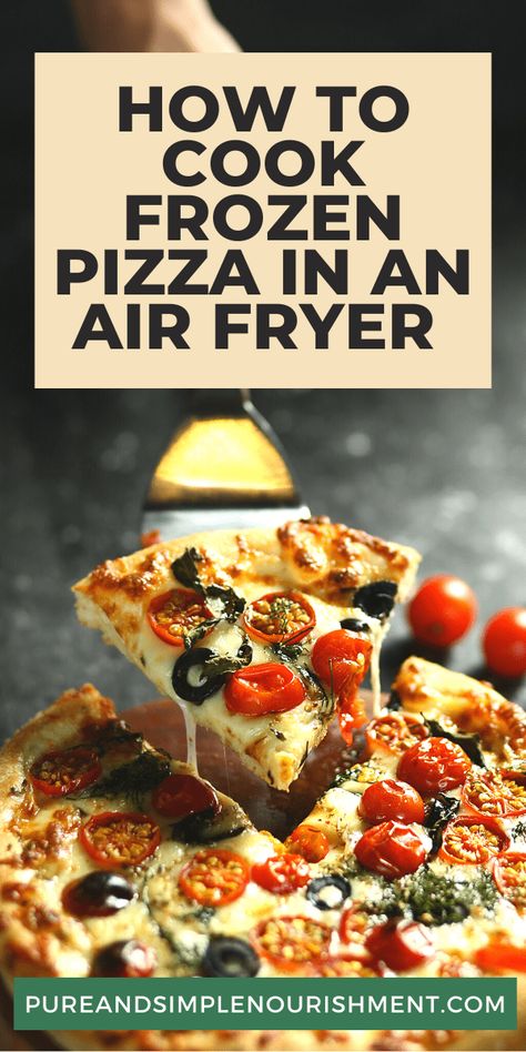 Frozen Pizza In Air Fryer, Pizza In Air Fryer, Pizza In The Air Fryer, Homemade Frozen Pizza, Easy Skillet Meals, Cooks Air Fryer, Pizza Bagels, Cooking Pizza, Air Fried Food