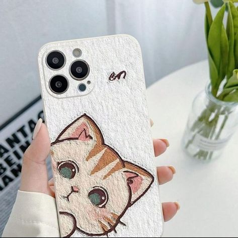 Mini Drawings For Phone Case, Cover For Phone Ideas, Phone Cover Art Diy, Phone Cover Painting Cartoon, Things To Draw On Phone Cases, Diy Cute Phone Cases, Cute Drawing For Phone Case, Cute Animal Phone Cases, Cute Phone Cover Ideas