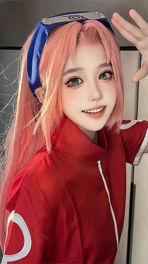 Anime Makeup Ideas, Prince Anime, Sakura Haruno Cosplay, Hinata Cosplay, Sakura Cosplay, Cosplay Naruto, Anime Makeup, Naruto Uzumaki Art, Naruto Sasuke Sakura