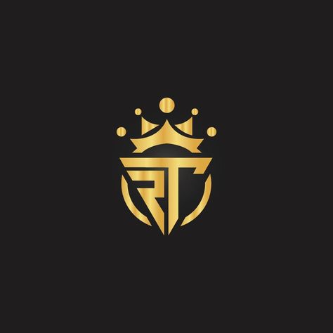 Rt Logo, Golden Typography, Typography Creative, Photo Overlays, Unique Logo, Color Free, Free Svg, Vector Art, Gray Color