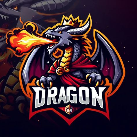 I will make an amazing dragon, fire dragon,angry dragon mascot logo for you Knight Logo Design, E Sport Logo, Angry Dragon, Dragon Mascot, Dragon Logo, Mascot Logo Design, Sport Logo Design, Dragon Fire, Logo Mascot