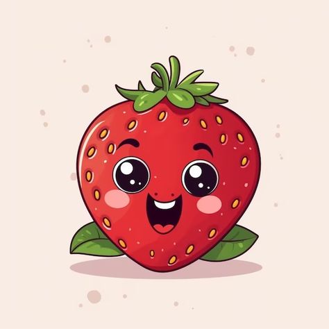 Premium AI Image | Cartoon strawberry with a happy face surrounded by flowers and butterflies generative ai Strawberry Cartoon Drawing, Strawberry Animation, Drawing Of A Strawberry, Strawberry Cartoon, Cartoon Strawberry, Strawberry Drawing, Surrounded By Flowers, Alphabet Blocks, Cartoon Painting