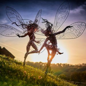 Robin Wight, Night Fairy, Fantasy Wire, Wonderland Garden, Wire Art Sculpture, Fairies Dancing, Fairy Images, Three Best Friends, Friends Set