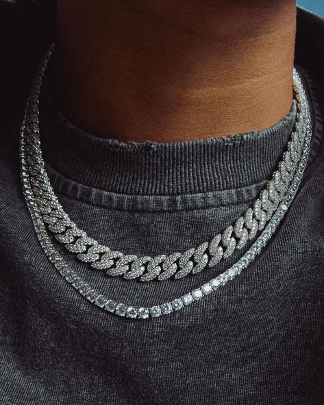 When the weather heats up, cool down with our Iced Chain Stack. Our best-selling Tennis and Iced Out Cuban Link Chains are the perfect pair for elevating your summer fits. Iced Chain, Chain Stack, Tennis Chain, German Army, Neck Chain, Summer Fits, Cuban Link Chain, High Life, Cuban Chain