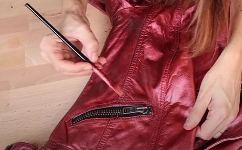 This is a guide on a DIY metallic leather jacket. Learn how to upcycle an old leather jacket into an awesome new one in this step-by-step tutorial. Diy Leather Jacket, Old Leather Jacket, Upcycled Leather Jacket, Metallic Leather Jacket, Pleather Jacket, Consumer Culture, Embellished Denim Jacket, Painted Jacket, Diy Jacket