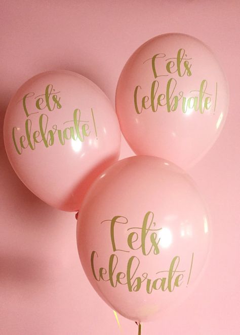 . Pink And Gold Balloons, 24th Birthday, Balloon Shop, Pink Bubbles, Printed Balloons, Pink Balloons, Letter Balloons, Gold Balloons, Mylar Balloons