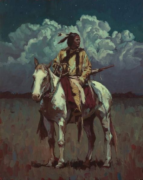 Michael Dudash, Native American Cowboy, Mark Maggiori, Leave Only Footprints, Wild West Art, Painting On Linen, American Cowboy, Native American Paintings, Horse Paintings