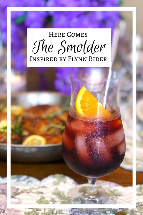 A rum-based cocktail inspired by Flynn Rider. Tangled Drinks Alcohol, Disney Inspired Cocktail Recipes, Tangled Theme Drinks, Tangled Inspired Cocktails, Disney Inspired Drinks Cocktails, Tangled Themed Cocktails, Tangled Drinks, Tangled Cocktails, Cocktails Inspired By Movies