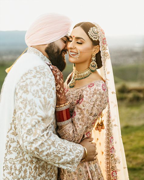 Punjabi Wedding Couple, Multi Cultural, Hindu Ceremony, Beige Wedding, Indian Wedding Photography Poses, South Indian Weddings, Bridal Pictures, Engagement Pics, Sikh Wedding