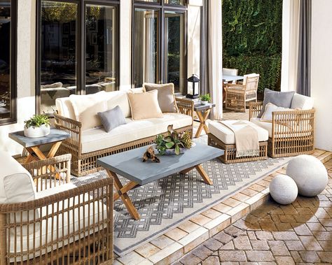 Bamboo Chair Design, Outdoor Balcony Furniture, Mix Match Chairs, Bed Headboards, Suzanne Kasler, Farmhouse Patio, Teak Patio Furniture, Rattan Patio Furniture, Rattan Outdoor Furniture