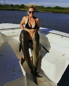 A girl and two fish  A girl and two fish she caught during a fishing trip on the river from the boat #boatfishing #riverfishing #fishinggirl Female Angler, Perch Fishing, Adventure Girl, Cool Fish, Bowfishing, Fishing Pictures, Walleye Fishing, Angler Fish, River Fishing