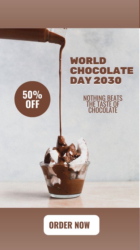 world chocolate day Chocolate Day Creative Ads, International Chocolate Day, World Chocolate Day, Cloud Kitchen, Insta Highlights, Chocolate Day, Creative Ads, Highlights, Cafe