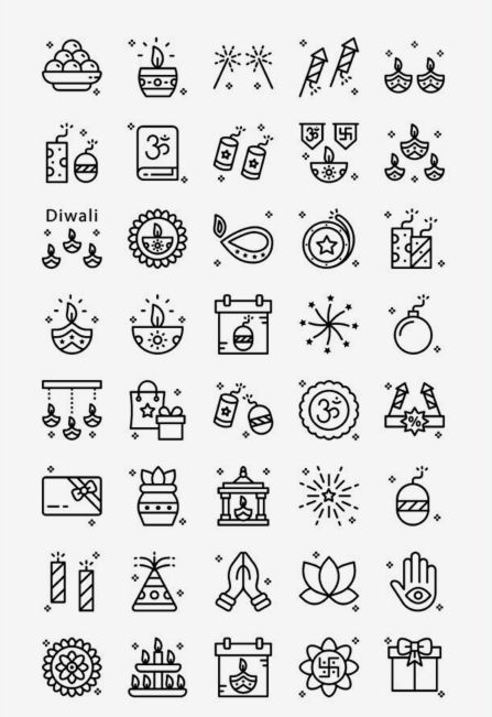 Hindu Doodles, Diwali Theme Drawing, Diwali Journal Ideas, Indian Doodle Art, Diwali Drawing Ideas Easy, Diwali Doodle Art, Diwali Embroidery, Diwali Doodle, Festive Doodles