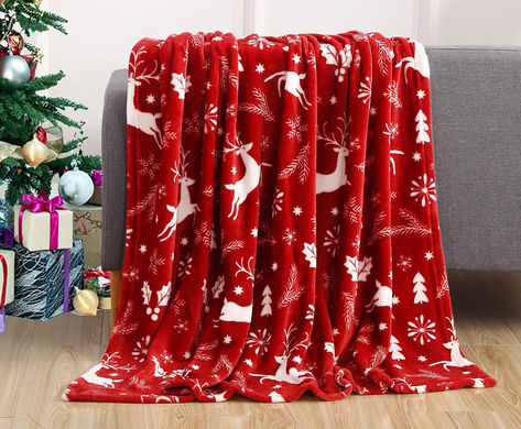 Elegant Comfort Luxury Velvet Super Soft Christmas Prints Fleece Blanket-Holiday Theme Home Décor Fuzzy Warm and Cozy Throws for Winter Bedding, Couch and Gift, 50 x 60 inch, Burgundy Reindeer Christmas Flannel Blanket, Christmas Throw Blanket, Christmas Flannel, Winter Bedding, Christmas Throws, Christmas Blanket, Christmas Blankets, Cozy Throws, Print Blanket