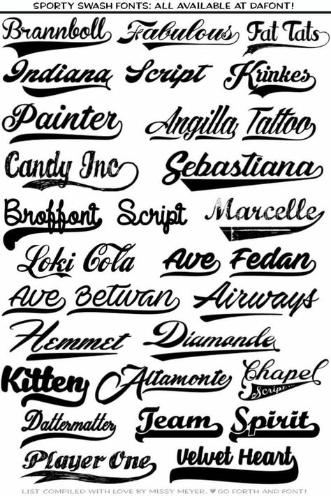 Fonts with sports-style swashes included: Font Ideas Dafont, Free Sports Fonts, Old School Fonts, Dafont Fonts, Baseball Font, Jersey Font, Silhouette Fonts, Sports Fonts, Font Ideas