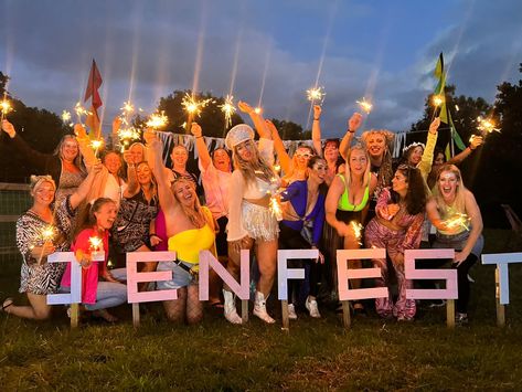 Hen Party Festival, Bridechella Bachelorette, Hen Do Festival, Festival Bachelorette Party Theme, Festival Hens Party, Hen Festival Party Ideas, Festival Themed Hen Party, Music Festival Bachelorette Party, Diy Festival Ideas