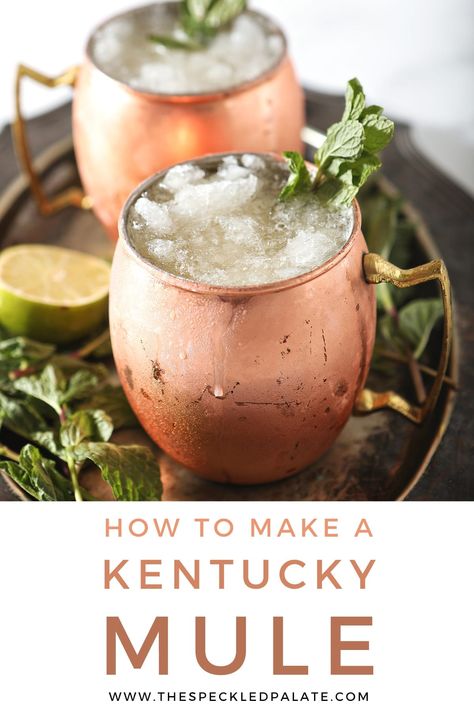 Kentucky Derby Drinks, Bourbon Mixed Drinks, Bourbon Drinks Recipes, Kentucky Mule, Easy Mixed Drinks, Bourbon Recipes, Moscow Mules, Mule Recipe, Popular Cocktails