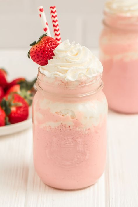 Fresh Strawberry Milkshake Recipe - Frugal Mom Eh! Strawberry Milkshake Recipe, Milkshake Recipe Strawberry, Strawberry Drinks, Milkshake Recipe, Frugal Mom, Easy Drink Recipes, Pineapple Smoothie, Milkshake Recipes, Strawberry Milkshake