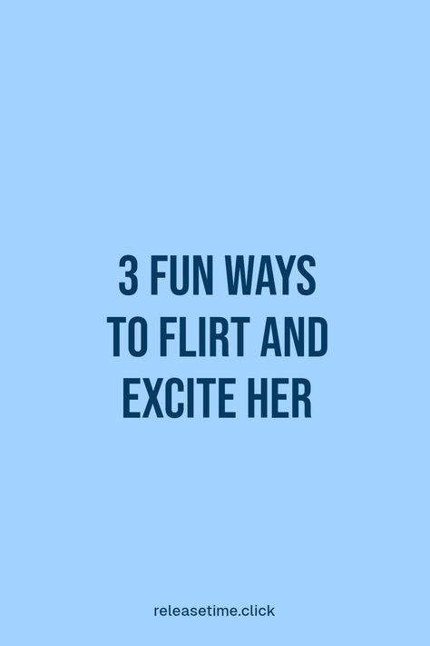 Unlock the secret to making any girl feel butterflies with these three playful flirting techniques. Whether you’re looking to start a dialogue or ignite chemistry with witty banter and genuine compliments, mastering the art of teasing can turn up the heat. These tips will help you build an exhilarating connection while keeping things light and fun. Ready to make your next conversation unforgettable? Dive into these easy-to-follow strategies and see how excitement blooms in your interaction! Playful Flirting, Genuine Compliments, Flirting Techniques, Ways To Flirt, Witty Banter, Turn Up, Chemistry, The Heat, Personal Development