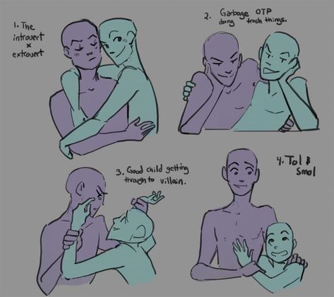 Relationship Reference Poses, Couple Ship Dynamics Cute, Shipping Poses, Relationship Poses Reference, Otp Drawing Poses, Bf Gf Dynamics, Polyamorous Ship Dynamics, Ship Dynamics Art, Dynamic Ships