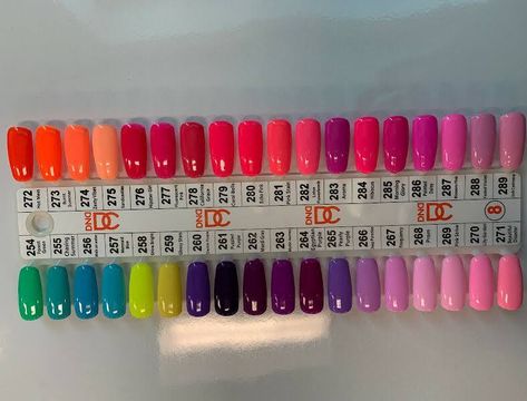 Dnd 556 Coral Reef, Bright Nail Colors Summer, Popular Dnd Nail Colors, Dnd Gel Polish Colors Neon, Vacation Toenail Colors, Dnd Purple Gel Polish Colors, Cruise Nail Colors, Dnd Neon Gel Polish, Summer Dnd Gel Nails Colors