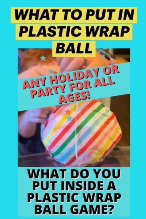 Saran Wrap Ball Game Adults, Ceran Wrap Ball Game Ideas, Saran Wrap Gift Ideas, Large Group Party Games, Plastic Wrap Ball Game, Plastic Wrap Ball, Group Party Games, Party Games For All Ages, Wrap Ball Game