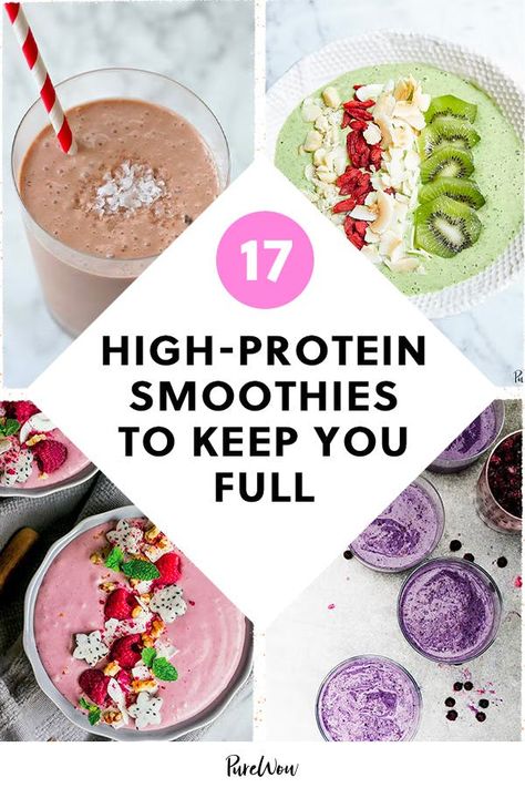 Healthy Smoothie Recipes, Healthy Protein Smoothies, High Protein Smoothie Recipes, Smoothies Vegan, Blender Smoothie, High Protein Smoothies, Best Smoothie, Protein Smoothies, Smoothie Recipes Healthy Breakfast