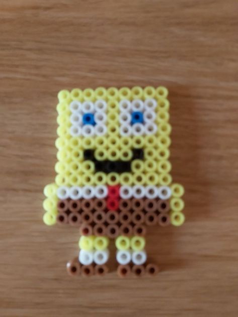 SpongeBob SquarePants | Iron beads, Fuse beads, Perler bead patterns Mini Hama Beads, Melty Bead Designs, Beads Perler, Hamma Beads Ideas, Easy Perler Beads Ideas, Hama Beads Design, Diy Perler Bead Crafts, Perler Bead Templates, Perler Crafts