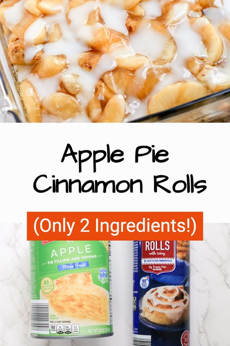 Viral on TikTok and Facebook, this quick dessert combines two ingredients: canned cinnamon rolls and apple pie filling. Use brands like Pillsbury Grands! or store equivalents. The result is a cobbler-style cinnamon roll dessert, easily customizable with icing or whipped cream. Loved for its simplicity, it serves as breakfast, brunch, or dessert, and can be prepped ahead. Recipes Made With Pillsbury Cinnamon Rolls, Pillsbury Cinnamon Roll Recipes Apple Pie Filling, Crockpot Pillsbury Cinnamon Rolls, Cinnamon Roll Apple Pie Recipe Pillsbury, Apple Pie With Cinnamon Rolls, Pillsbury Apple Cinnamon Rolls, Cinnamon Roll Pie Filling Dessert, Canned Cinnamon Rolls With Apples, Apple With Cinnamon Roll