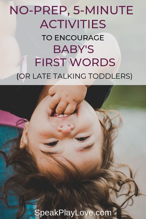 Activities to get baby to talk as well as activities to help toddlers with speech! For a toddler not interested in talking or if you’re thinking “my toddler is not talking yet,” give these no-prep activities for babies a try! Teaching Baby To Talk, Teach Toddler To Talk, Early Learning Ideas, Toddler Speech, Babies First Words, Early Intervention Speech Therapy, Baby Development Activities, Teaching Babies, Speech Delay