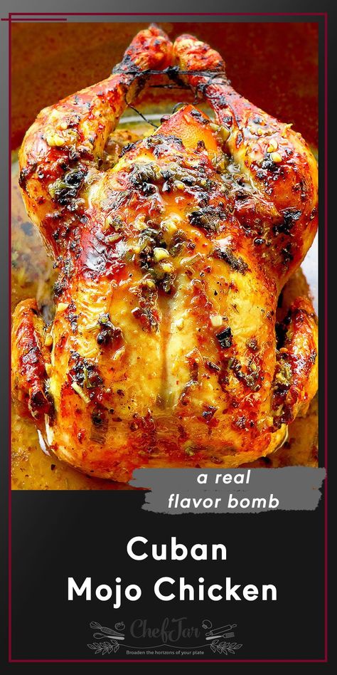 Cuban Mojo Chicken, Mojo Chicken, Cuban Chicken, Cuban Mojo, Cuban Cuisine, Whole Chicken Recipes, Healthy Chicken Recipes Easy, Cuban Recipes, Chicken Dishes Recipes