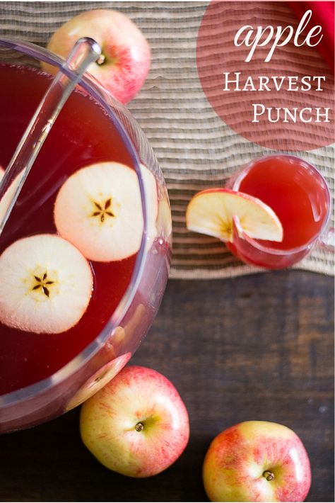 Apple Harvest Punch - perfect for fall and holiday entertaining! Applesauce Bars, Harvest Punch, Apple Punch, Thanksgiving Punch, Winter Entertaining, Aged Rum, Gala Apples, Punch Recipe, Harvest Party