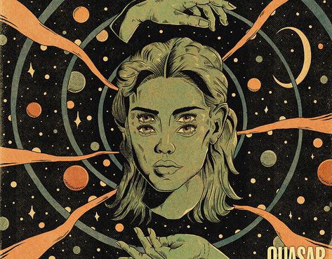 Album Cover Illustration, Vintage Scifi, Ep Cover, Cover Illustrations, Rock Album Covers, Rock Poster Art, Graphic Design Style, Scifi Art, Trippy Designs