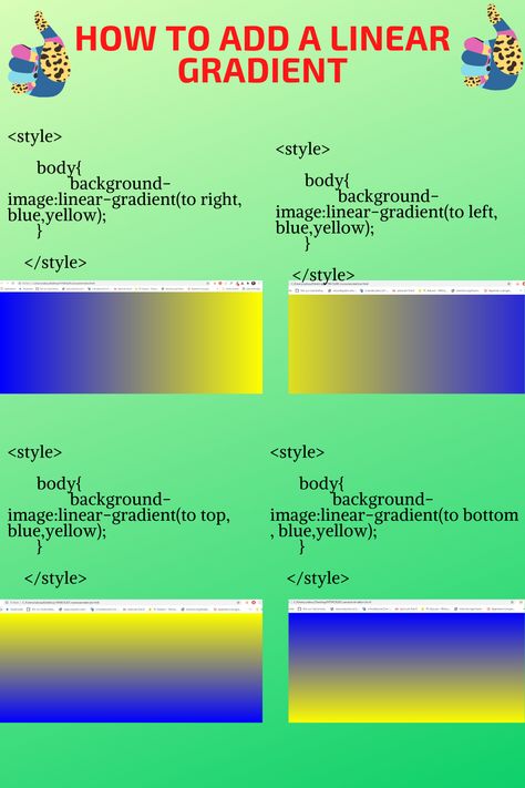 HOW TO ADD A LINEAR GRADIENT Background Css, Coding Ideas, Coder Girl, Css Tricks, Hello Word, Linear Gradient, Web Development Programming, Css Tutorial, Background Backdrop