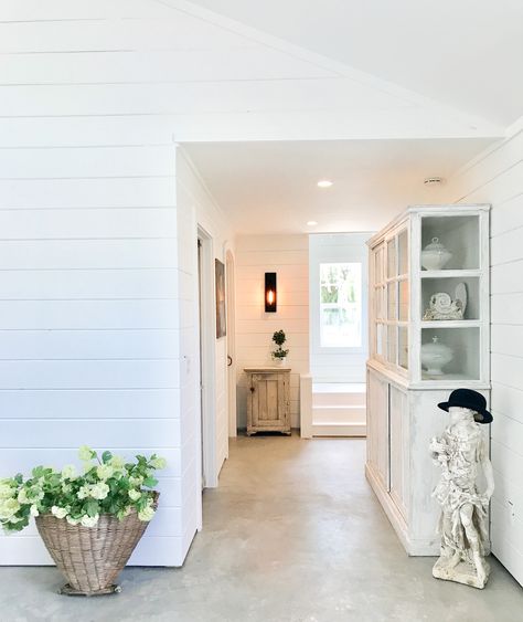 Concrete Floors Bedroom, White Concrete Floors, Concrete Kitchen Floor, Concrete Floors In House, Interior Concrete Floors, Painted Concrete Floors, Concrete Stained Floors, Barn Conversion, Concrete Floor