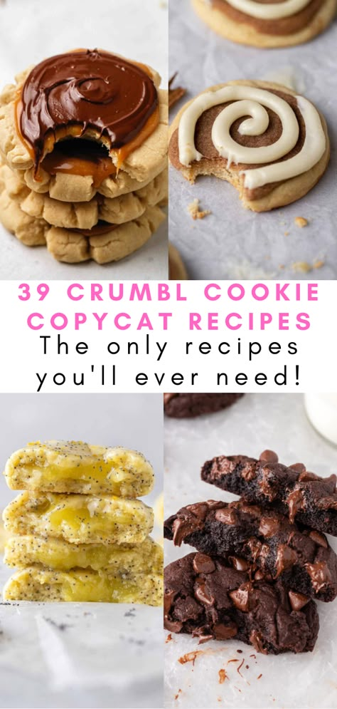 Cookie Copycat Recipes, Crumbl Cookie Copycat, Crumble Cookie Recipe, Crumbl Cookies, Lost 100 Pounds, Copykat Recipes, Gourmet Cookies, Delicious Cookie Recipes, Easy Baking Recipes