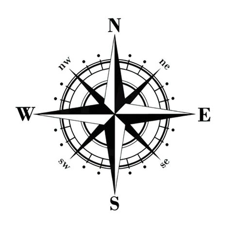 15cm*15cm Art Design Vinyl NSWE Compass Car Stickers Decals Black/Silver S6 3505-in Car Stickers from Automobiles & Motorcycles on Aliexpress.com | Alibaba Group Wm Logo, Nautical Compass Tattoo, Compass Rose Tattoo, Compass Art, Compass Tattoo Design, Tattoo Zeichnungen, Nautical Compass, Compass Design, Arrow Tattoos