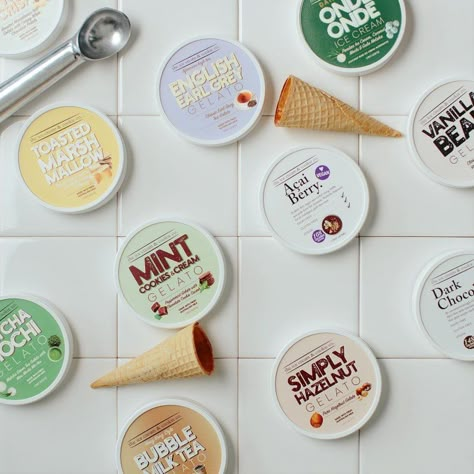 Premium Ice Cream Packaging, Parfait Packaging, Healthy Gelato, Ice Cream Delivery, Places In Singapore, Ice Cream Inspiration, Ice Cream Place, Pint Of Ice Cream, Food Snap